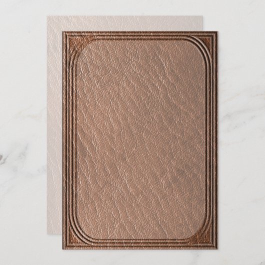 Invitation Impression en cuir Faux (Devant / Derrière)