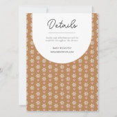Invitation Impression florale Brown et rose (Dos)