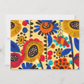 Invitation Impression florale du patrimoine mexicain (Devant)
