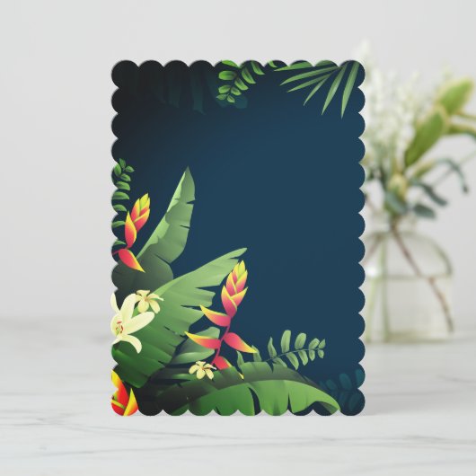 Invitation Impression hawaïenne (Debout devant)