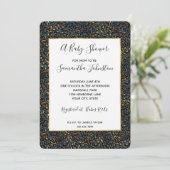 Invitation Impression léopard Bronze Bleu (Debout devant)