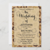Invitation Impression léopard | Code QR de luxe Mariage Moder (Devant)