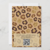 Invitation Impression léopard | Code QR de luxe Mariage Moder (Dos)