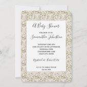 Invitation Impression léopard crème (Devant)