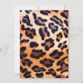 Invitation Impression léopard de célébration sauvage (Dos)
