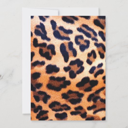 Invitation Impression léopard de célébration sauvage (Dos)