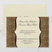 Invitation Impression léopard et défilement après le mariage (Devant / Derrière)
