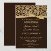 Invitation Impression léopard FAUX Ruban Réception après-mari (Devant / Derrière)