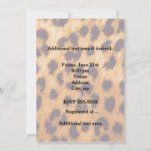 Invitation Impression léopard guépard arc jaune vif Invitatio (Dos)
