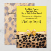 Invitation Impression léopard guépard arc jaune vif Invitatio (Devant / Derrière)