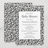 Invitation Impression léopard noir blanc     (Devant / Derrière)