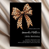 Invitation Impression léopard noir noeud papillon marron anni