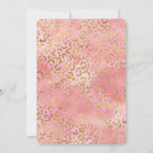 Invitation Impression léopard or aquarelle rose (Dos)