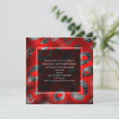 Invitation Impression léopard rouge et argent Glamour Party (Debout devant)