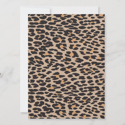 Invitation Impression léopard, Taches, Léopard marron, Baby S (Dos)