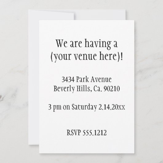 Invitation Impression noir et blanc basket (Dos)