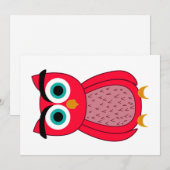 Invitation Impression photo Owl (Devant / Derrière)