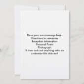 Invitation Impression recto-verso en blanc et noir (Dos)