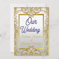 Impression sur toile pour mariage Crème & Or – Cad