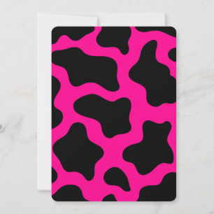 Invitation impression vache rose chaud Halloween