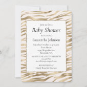 Invitation Impression zèbre crème or (Devant)