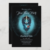 Invitation Impressionnant, crâne réaliste, (Devant / Derrière)