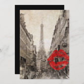 Invitation impressionnisme paysage automne paris tour eiffel (Devant / Derrière)