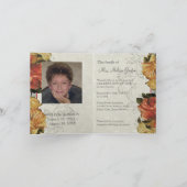 Invitation Impressionniste Coral Jaune Rose 2 Service commémo (Intérieur)