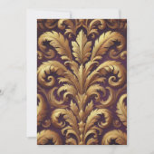 Invitation Imprimable Acanthus victorien violet et or (Devant)