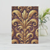 Invitation Imprimable Acanthus victorien violet et or (Debout devant)