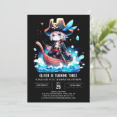 Invitation Imprimable Anniversaire simple de pirates (Debout devant)