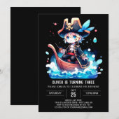 Invitation Imprimable Anniversaire simple de pirates (Devant / Derrière)