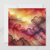 Invitation Imprimable Automne Coucher de soleil Alcool Encre  (Dos)