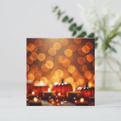 Invitation Imprimable bougie Lit Citrouilles Bokeh Scrapbook (Debout devant)