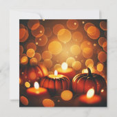 Invitation Imprimable bougie Lit Citrouilles Bokeh Scrapbook (Dos)