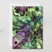 Invitation Imprimable Brow de sorcière Halloween Encre d'alco (Devant)