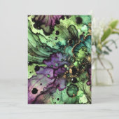 Invitation Imprimable Brow de sorcière Halloween Encre d'alco (Debout devant)