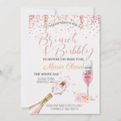 Invitation Imprimable - Brunch & Bubbly Pink Champange (Devant)