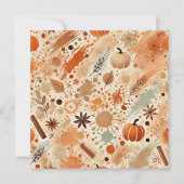 Invitation Imprimable Citrouille d'aquarelle automatique (Devant)