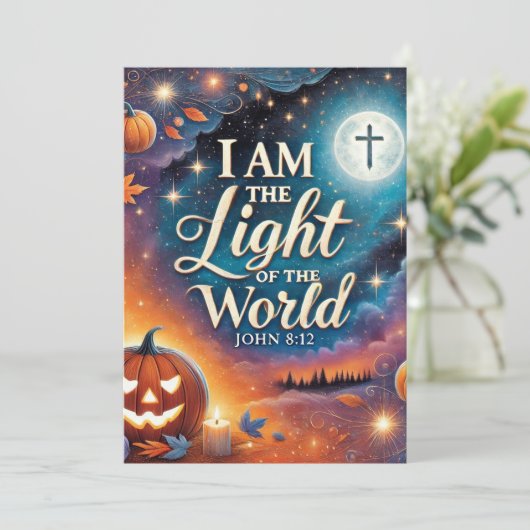 Invitation Imprimable Écriture chrétienne d'Halloween (Debout devant)