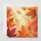 Invitation Imprimable Feuille d'aquarelle automatique (Devant)