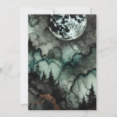 Invitation Imprimable Forêt hantée Halloween Encre d'alcool d (Devant)