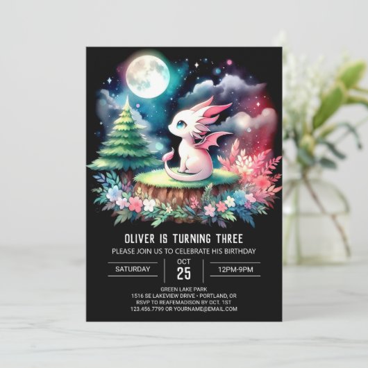 Invitation Imprimable Fun Dragon Anniversaire (Debout devant)