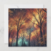 Invitation Imprimable Galaxie d'automne Twilight Forest Scrap (Dos)
