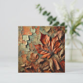 Invitation Imprimable Grungy Autumnal Peeling Paint Scrapbook (Debout devant)