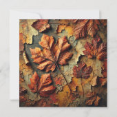 Invitation Imprimable Grungy Autumnal Peeling Paint Scrapbook (Dos)