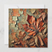 Invitation Imprimable Grungy Autumnal Peeling Paint Scrapbook (Devant)