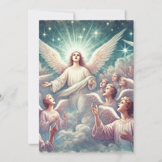 Invitation Imprimable Heavenly Host Angels Scrapbook (Devant)