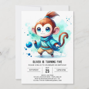 Invitation Imprimable Jouer Singe Anniversaire