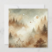 Invitation Imprimable livre à scandale de forêt d'aquarelles (Devant)